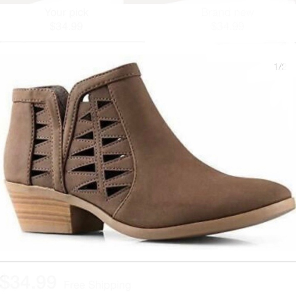 Soda Ankle Booties Lt Brown